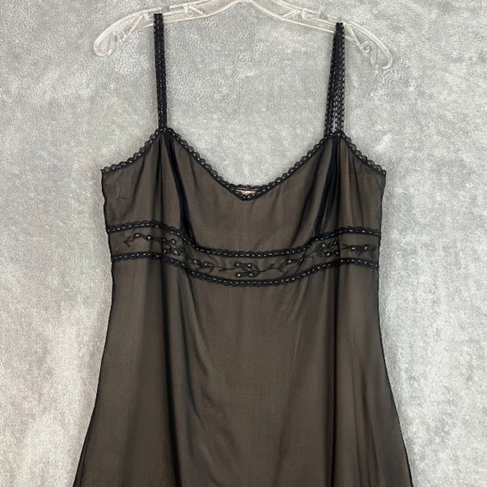 Vintage 90's Laundry By Shelli Segal Slip Dress Womens 12 100% Silk Whimsigoth - Picture 2 of 10